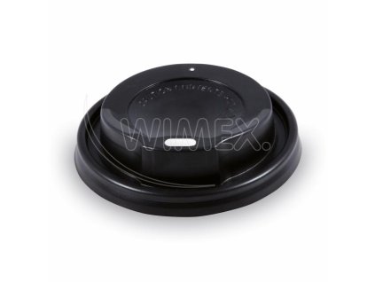 Viečko vypuklé (PS) čierne pre pohár Ø80mm [100 ks]