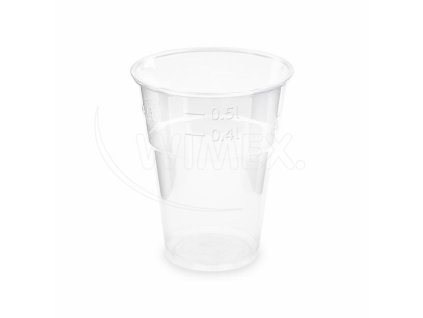 Pohár (PLA) priehľadný Ø102mm 0,4L/0,5L [50 ks]