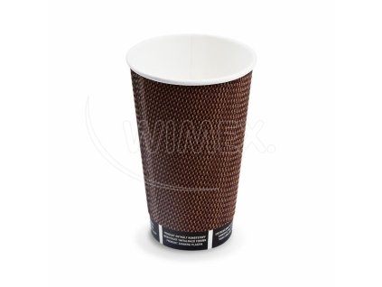 Papierový pohár (PAP/PE) PREMIUM Ø90mm 510ml `0,4L/16oz/XL` [25 ks]