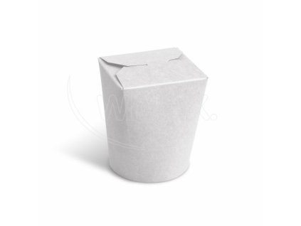 Food box Asia (PAP FSC Mix/PE) nepremastiteľný biely 500ml/16oz [50 ks]