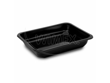 Menu misa (PP) nedelená čierna 227 x 178 x 40 mm 1100ml [50 ks]