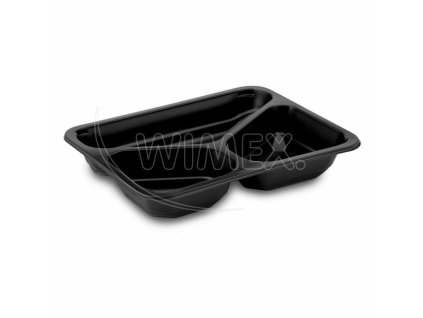 Menu misa (PP) 3dielna čierna 227 x 178 x 40 mm 980ml [50 ks]