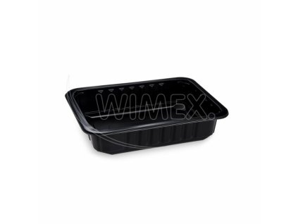 Menu misa (PP) nedelená čierna 227 x 178 x 50 mm 1400ml [320 ks]