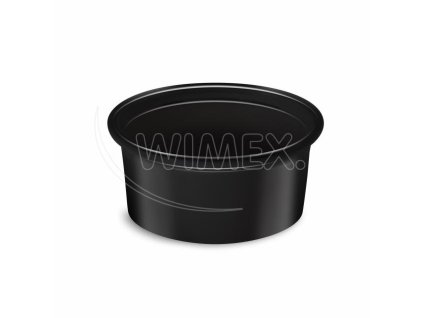 Dressingová miska (PP) Dressingboxx čierná Ø70mm 80ml [50 ks]