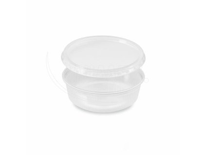 Miska (PP) okrúhla priehľadná 125ml + viečko [5 x 50 sád]