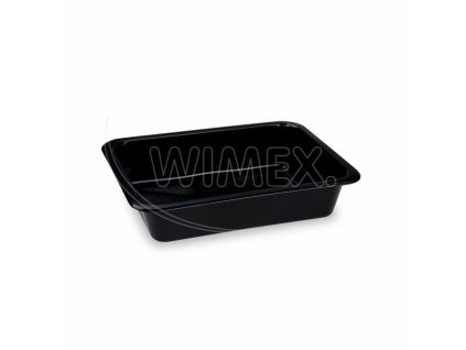 Menu misa (PP) Reware Lunch opakovane použiteľná nedelená čierna 227 x 178 x 49 mm [20 ks]