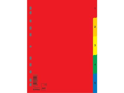 Plastový rozraďovač DONAU 1-5 farebný