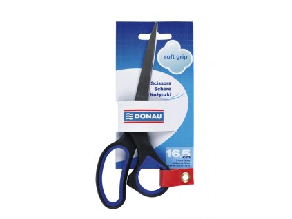 Nožnice DONAU Soft grip 16,5cm modré