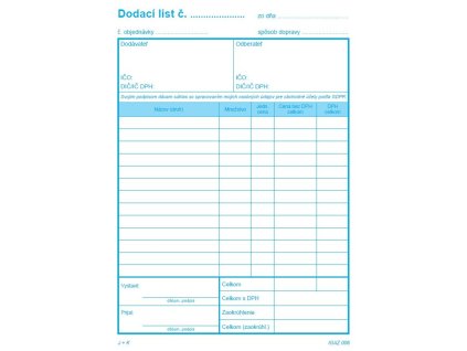 Dodací list A5 - 100 list