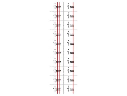 Stravenka  400 x 120 mm -  1000 lístkov