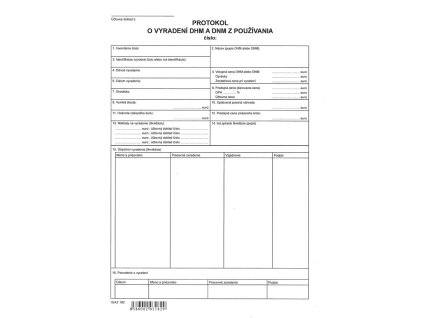 Protokol o vyradení DHM a DNM   A4 list
