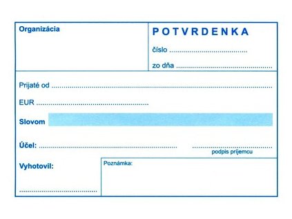 Potvrdenka A6 - samoprepis   100 listov