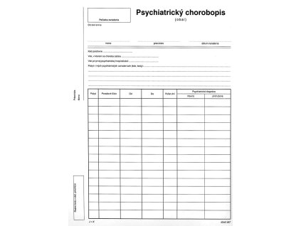 Psychiatrický chorobopis - obal