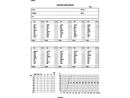Slovná audiometria                   A4