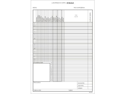 Logopedická karta: DYSLÁLIA          A4