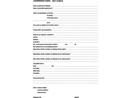 Logopedická karta: MUTIZMUS          A4