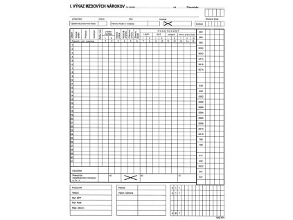 I.Výkaz mzdových nárokov  A4