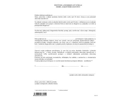 Poučenie a informovaný súhlas osoby, ...