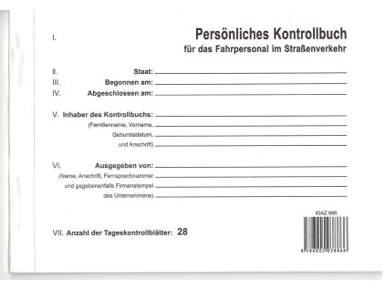 Personliche kontrollbuch čísl.  A5 blok