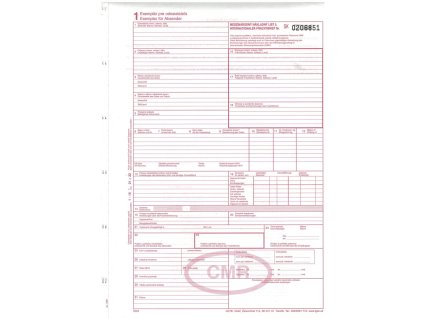 CMR - 5 listov, tabelačný papier