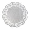 Dekoračná krajka (PAP) okrúhla biela Ø40cm [100 ks]