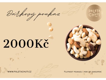 Dárkový poukaz 2000 Kč celoroční