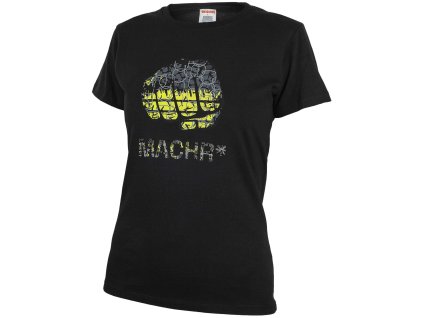 bennon predator lady t shirt damske tricko s potiskem cerna zelena s (2)
