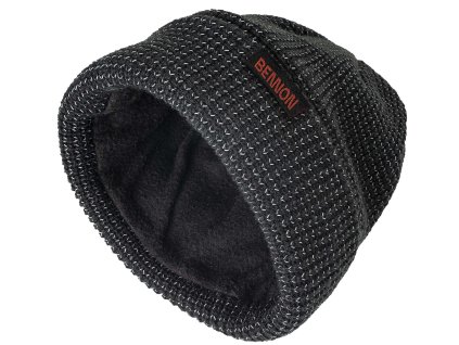 bennon reflectos hat cepice fleece podsivka reflexni vlakna cerna univerzalni (2)