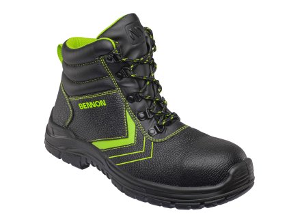 bennon basic s3 high kotnikova obuv s3 cerna zelena 35 (8)