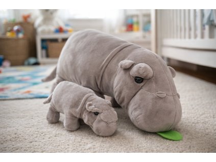hippo plush mirrored