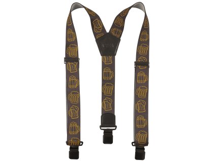 bennon bennonky beer braces black yellow nastavitelne univerzalni sle s obrazky piva cerna zluta univerzalni