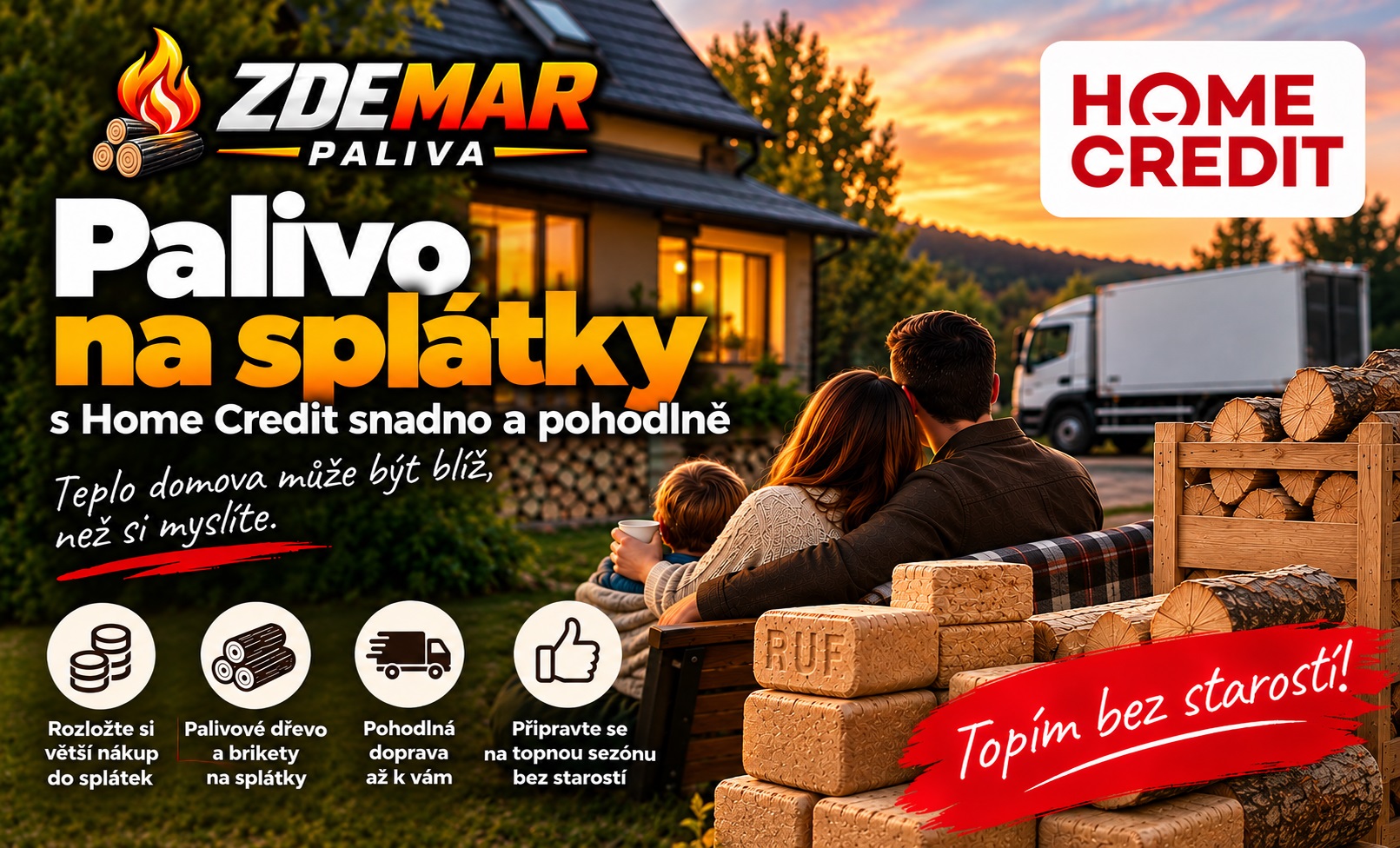 Palivo ZDEMAR na splátky od společnosti HomeCredit