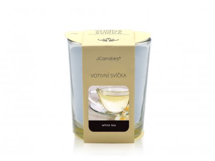 jcandles votive color v krabicce white tea