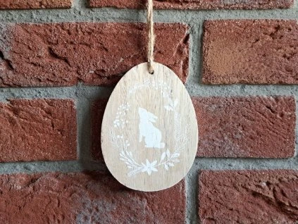 Závěsné dřevěné vajíčko 9 cm