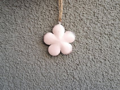 kovová květinka| 4,7 cm růžová