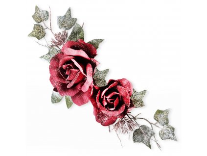 7576736B 6B5E5A5A5A5A5A5F5B5A5A5B ruze prizdoba textil 35cm bordo