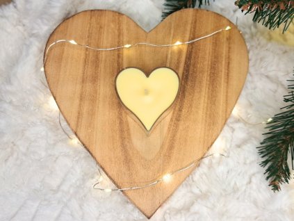 cajova svicka srdce sladka vanilka