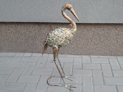 Kovová volavka bronz