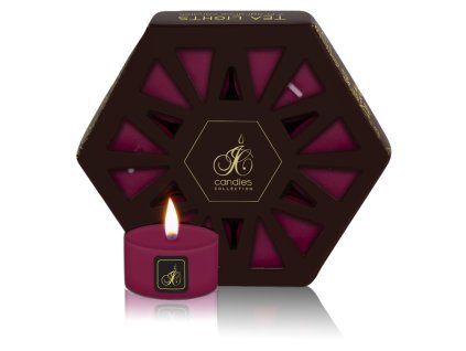 TEA LIGHT FLORAL BLACK ORCHID