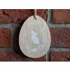 Závěsné dřevěné vajíčko 9 cm