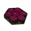 TEA LIGHT FLORAL BLACK ORCHID 7ks