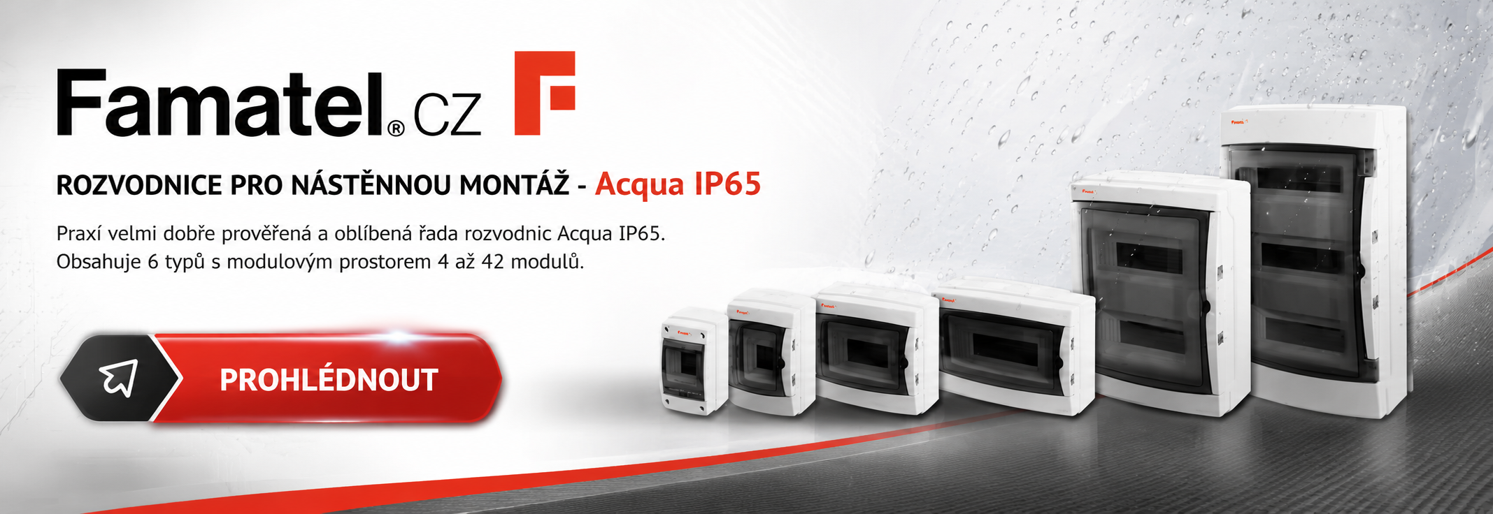 Venkovní nástěnné rozvaděče Acqua IP65