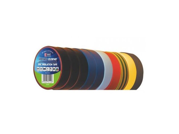 Izolační páska PVC 15mm / 10m barevný mix