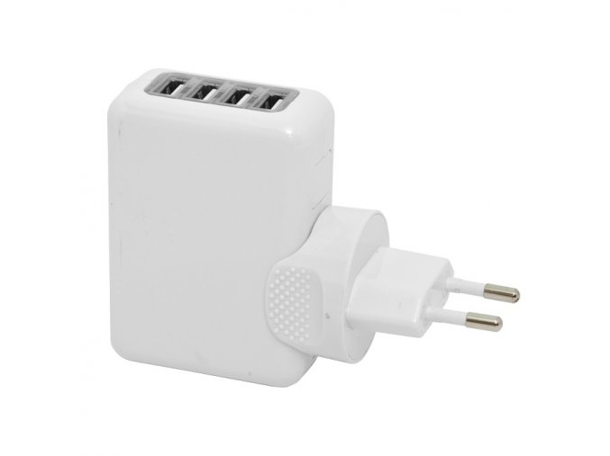 USB adaptér 230V 4x USB 2,1A