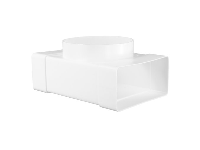 pvc odbocka t pro kruhove a hranate potrubi o 125 mm 204x60mm
