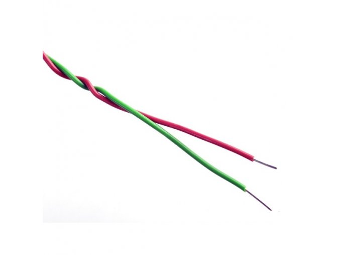 Kabel zvonkový U 2x0.8 rudozelený