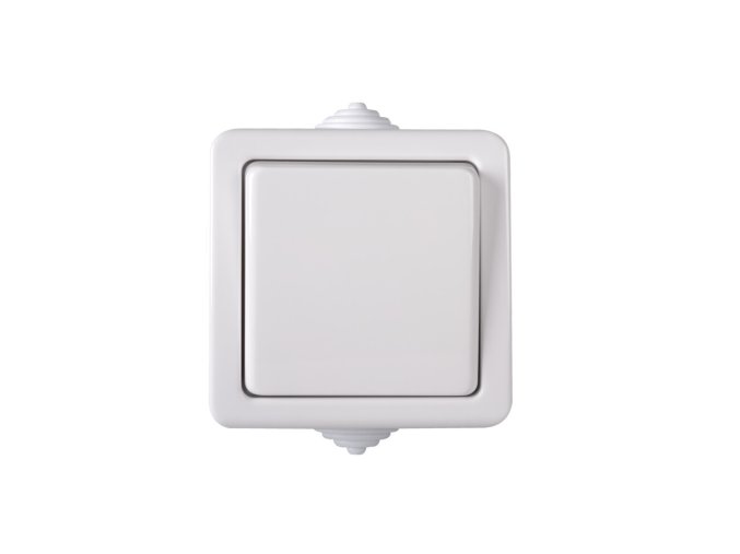 vypinac c.1 0 tlacitko tekno IP54 bily