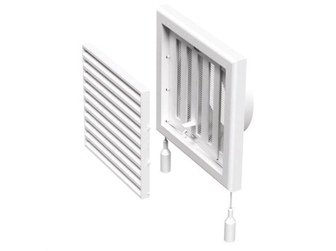 Větrací mřížka s regulací 187x187/125 mm MV 120 VRs