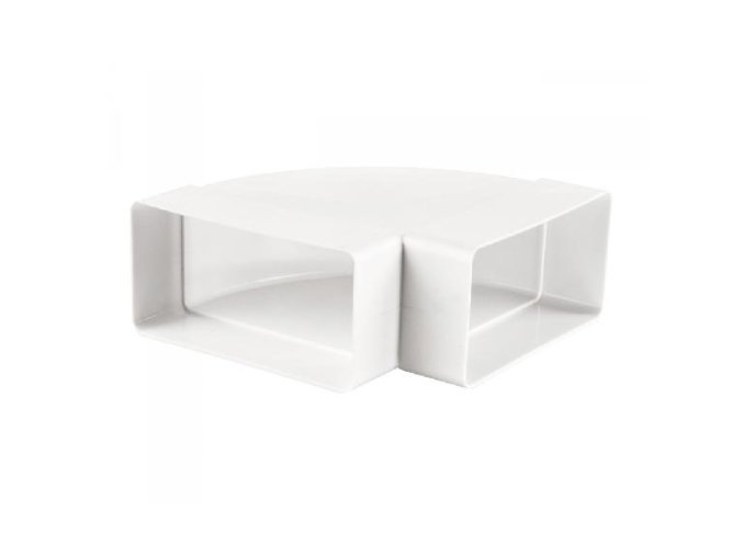 Koleno pro čtyřhranné potrubí vodorovné 204x60 mm PVC 8281p
