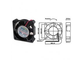 Radiální ventilátor 12V 0,14A 50x50x15mm